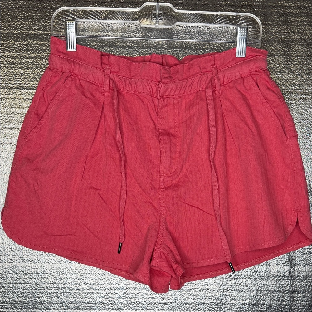 Women's Casual Red Cargo Shorts